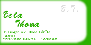 bela thoma business card